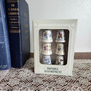 Floral Thimble Assortment Set in Box